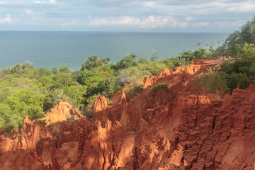 naturally eroded red canyon in mui ne vietnam