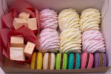 A set of sweets. In the box.