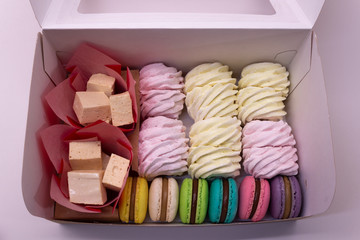 A set of sweets. In the box.