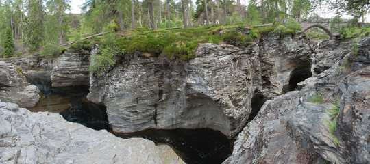 Linn of Dee, Scotland, panoramic view