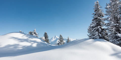 Winterpanorama im Zillertal Tirol