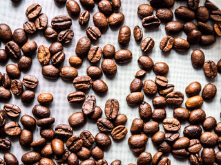 coffee beans on white background