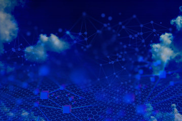 ai robotic, social internet of things, technology abstract futuristic cyber net web connect to...