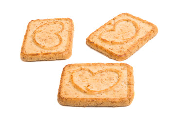 heart cookies isolated