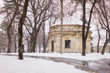 park under snow