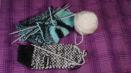 knitting with needles