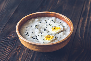 Bowl of congee - Asian rice porridge