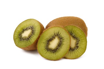
kiwi fruit isolated on a white background