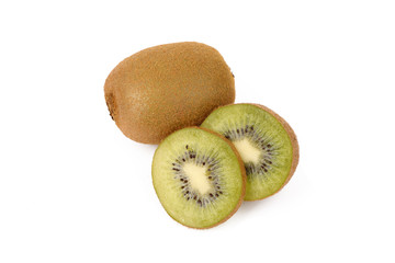 Obraz premium kiwi fruit - fresh sliced kiwis isolated on white