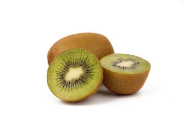kiwi fruit isolated on white - fresh kiwi fruits