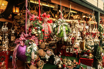 Fototapeta premium Toy balls for Christmas tree, colorful decorations