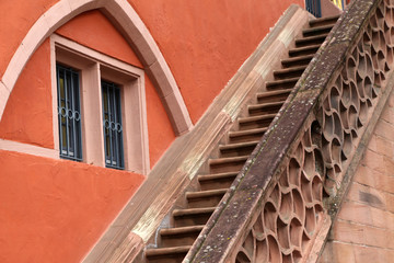 Element architecture: stone staircase of the old palace