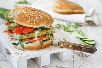 Healthy vegetarian burger