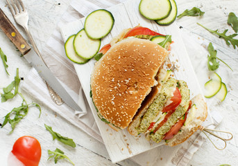 Healthy vegetarian burger