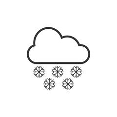 Weather snow icon. Vector illustration, flat design.