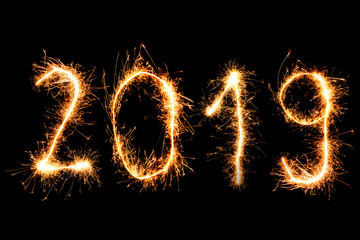 2019 written in sparkling letters