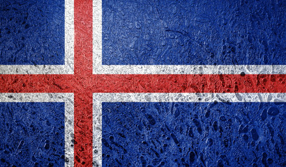 Abstract flag of Iceland