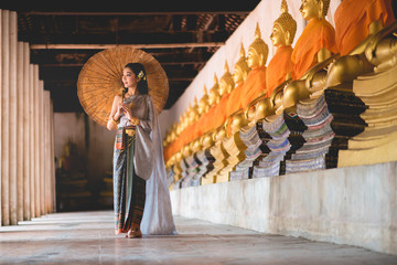 Woman in Ayutthaya temple