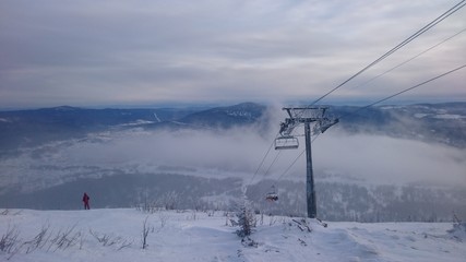 Fototapeta premium Panorama from the mountain Green