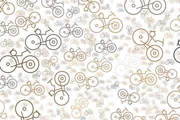 Decorative and hand drawn outline of bicycle illustrations. Art, design, details & web.