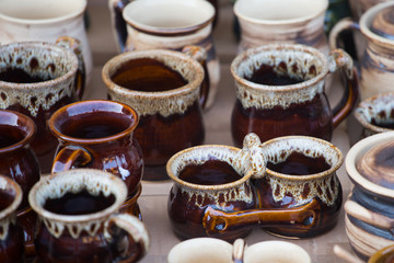 Traditional jugs from Zakopane, Poland