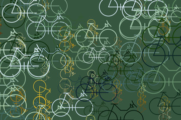 Abstract hand drawn outline of bicycle, artistic for graphic design, catalog, textile or texture printing & background.