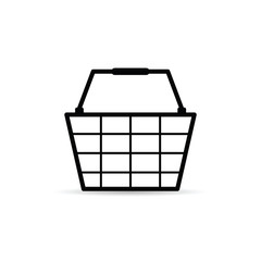 shopping basket icon illustration