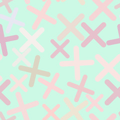 Seamless abstract tick or cross mark, right or wrong sign. Graphic, design, digital & creative.