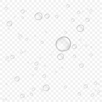 Abstract foam, water bubbles, isolated on dark background