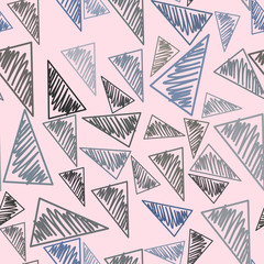 Seamless conceptual background mixed or mutiple shapes for design catalog or texture. Repeat, messy, backdrop & vector.