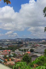 view over colorful dalat in vietnam