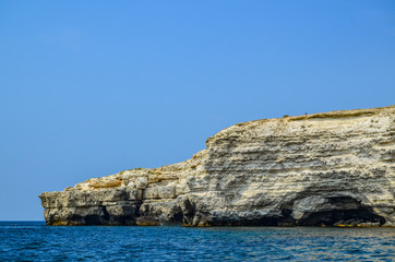 Fototapeta na wymiar Rocky shore of the black sea, Tarhankut
