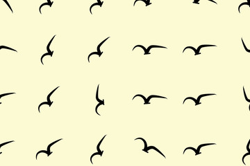 Flying birds abstract hand drawn background, texture or backdrop. Creative, template, drawing & graphic.