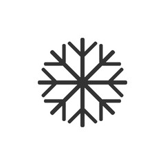 Snowflake icon, snow sign. Vector illustration, flat design.