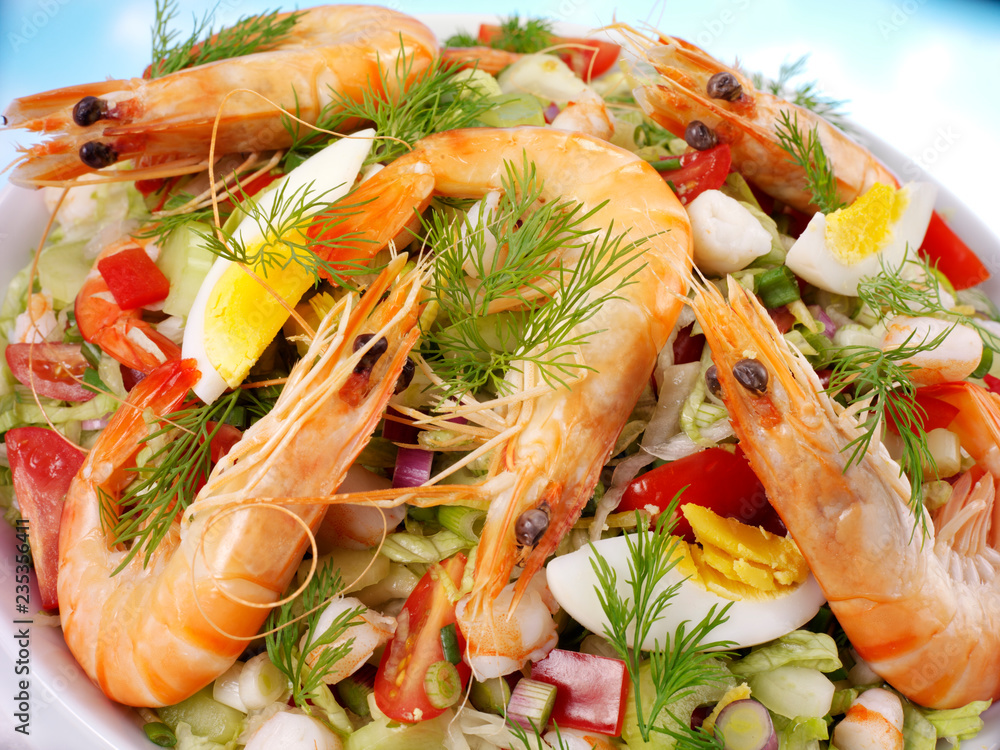 Poster seafood salad