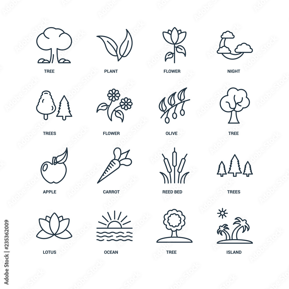Poster set of 16 universal editable icons. includes elements such as is