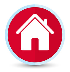 Fototapeta premium Home icon flat prime red round button