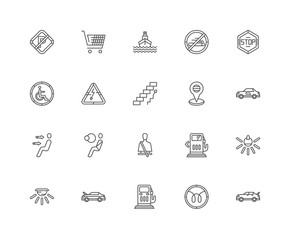 Simple Set of 20 Vector Line Icon. Contains such Icons as E comm