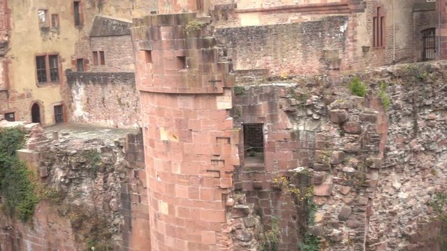 Ruins of an old castle in Heidelberg