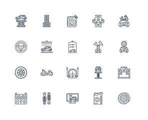 Set Of 20 Universal Editable Icons. Includes Elements Such As Br