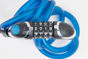 Bicycle lock with the year 2018 New Year's Eve