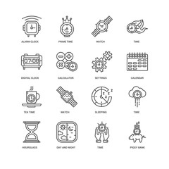 Simple Set of 16 Vector Line Icon. Contains such Icons as Piggy