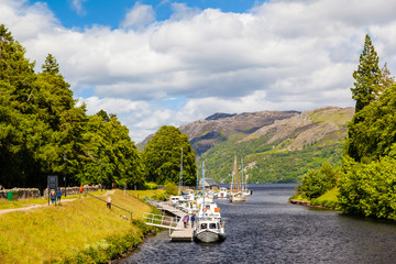 Schottland, Loch Ness, Schleusenanlage in Fort Augustus
