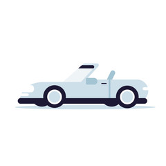 Flat illustration small car, vector