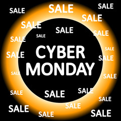 Obraz premium Cyber monday background.