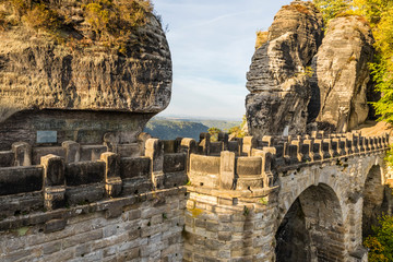 Sächsische Schweiz, Basteibrücke zum Sonnenaufgang