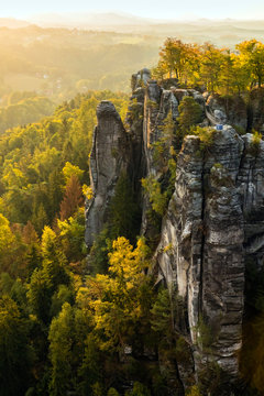 Deutschland, Sachsen, S&auml;chsische Schweiz, Blick vom Ferdinandstein