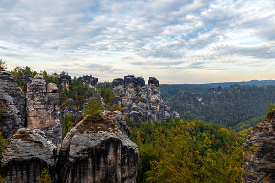 Deutschland, Sachsen, S&auml;chsische Schweiz, Blick vom Ferdinandstein
