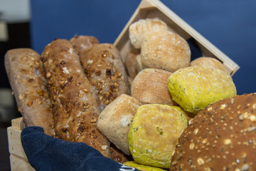 Group of Various Types of Bread, and Loaves inside a Bakery
