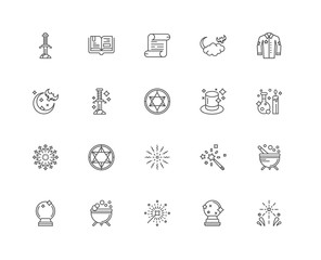 Fototapeta premium Simple Set of 20 Vector Line Icon. Contains such Icons as Firewo